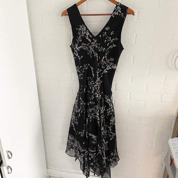 Vintage Y2K 90s Maxi dress Asymmetrical Sequins Whimsical Dark Fairy Romantic L - Picture 1 of 11